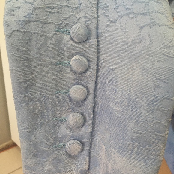 Ladies brocade light blue jacket size XL - Picture 3 of 4